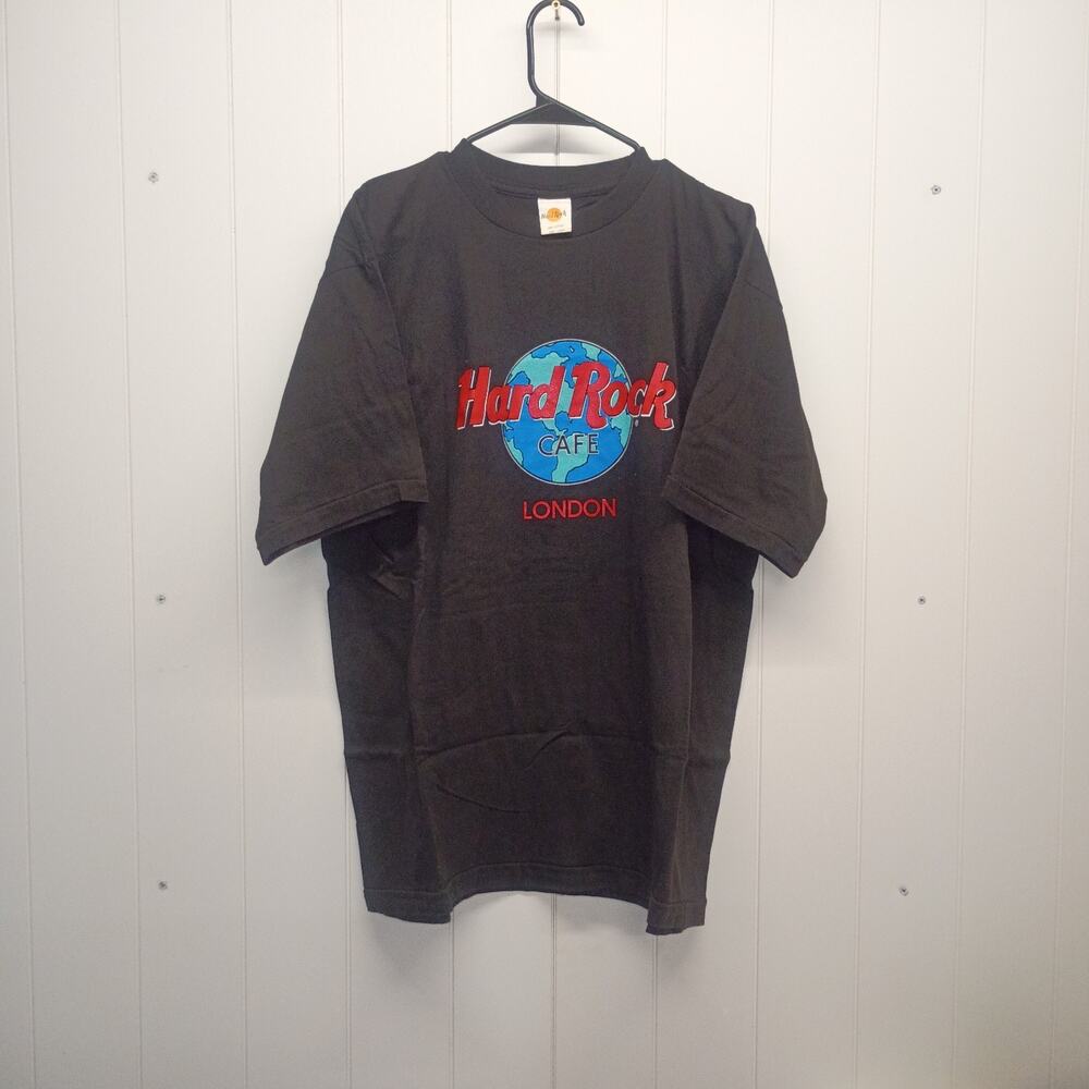 Vintage Hard Rock Cafe London Graphic T Shirt Mens Large Black Single Stitch USA